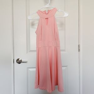 Bright Pink Sleeveless Mini Dress